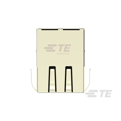 TE Connectivity 2337992 Series Female RJ45 Connector, Through Hole, Cat5, Nickel Plated Brass Shield