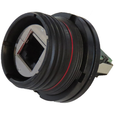Amphenol Socapex RJFTV6 Series Female RJ45 Connector, Jam Nut, Cat6