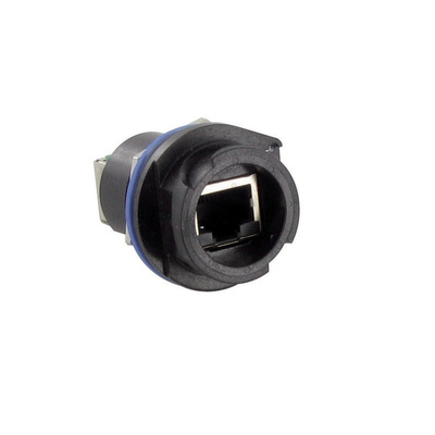 Amphenol Socapex RJFRB Series Female RJ45 Connector, Jam Nut, Cat5e