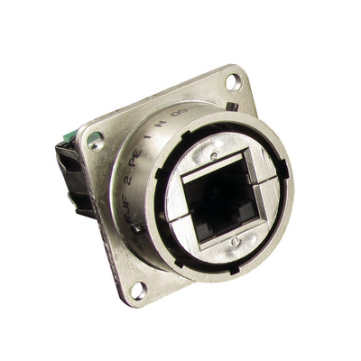 Amphenol Socapex Female Ethernet Connector, Flange Mount, Cat5e