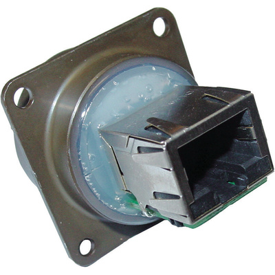 Amphenol Socapex Female Ethernet Connector, Flange Mount, Cat5e
