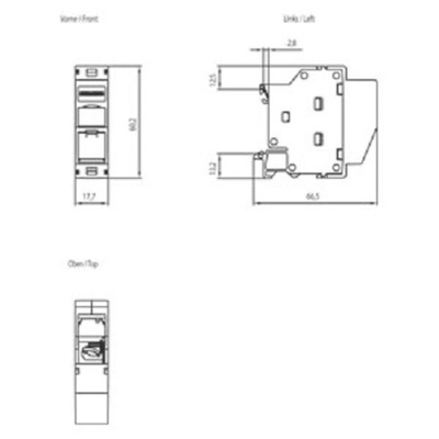 Siemens Female RJ45 Socket, DIN Rail Mount, Cat6a