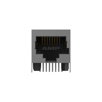 TE Connectivity 5558310 Series Female RJ45 Connector, Board Mount, Cat3, Tin Plated Copper Alloy Shield