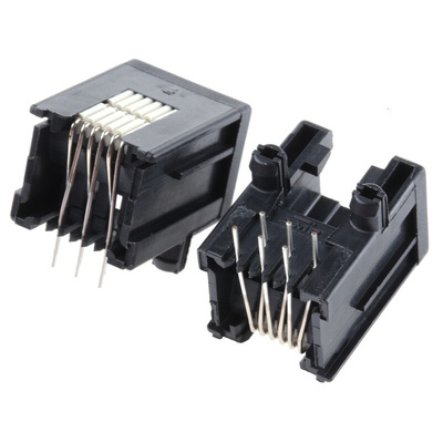 TE Connectivity 0-215876 Series Female RJ25 Connector, Through Hole, Cat3