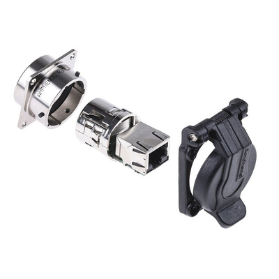 Amphenol Socapex RJF Series Female RJ45 Connector, Panel Mount, Cat5e