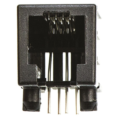 TE Connectivity 1-1705949 Series Female RJ22 Connector, Through Hole, Cat3