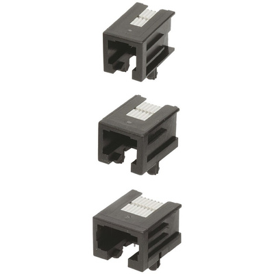 TE Connectivity 1705950 Series Female RJ14 Connector, Through Hole