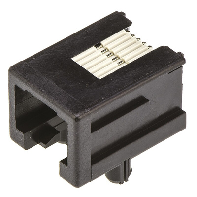 TE Connectivity 1-1705950 Series Female RJ25 Connector, Through Hole, Cat3, UTP Shield