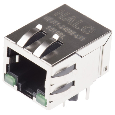 Halo Electronics FastJack Series Female RJ45 Connector, Through Hole