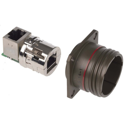 Amphenol Socapex RJFTV Series Female RJ45 Connector, Panel Mount, Cat5e