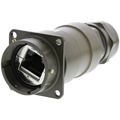 Amphenol Socapex RJF Series Female RJ45 Connector, Panel Mount, Cat5e