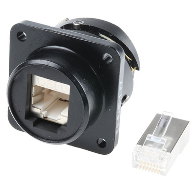 Glenair ITS Series Female RJ45 Connector, Panel Mount, Cat6