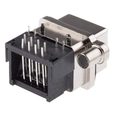 Amphenol ICC MRJ Series Female RJ45 Connector, Through Hole