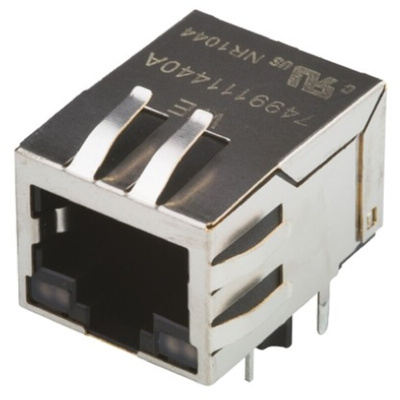 Wurth Elektronik Female RJ45 Connector, Through Hole