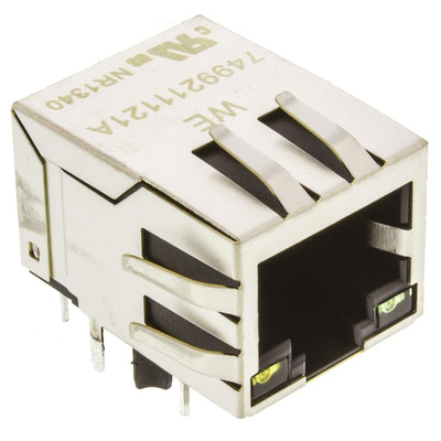 Wurth Elektronik Female RJ45 Connector, Through Hole