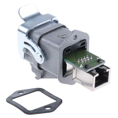 HARTING Han 3A RJ45 Series Female RJ45 Connector, Panel Mount
