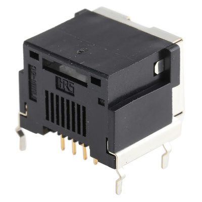 Hirose TM11R Series Female RJ45 Connector, Through Hole, Cat3, STP Shield