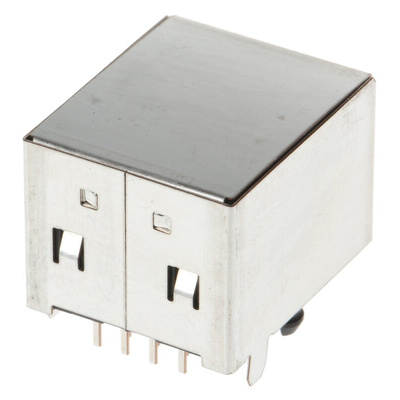 Hirose TM11R Series Female RJ45 Connector, Through Hole, Cat3, STP Shield