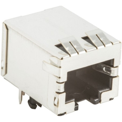Hirose TM11R Series Female RJ45 Connector, Through Hole, Cat5, STP Shield