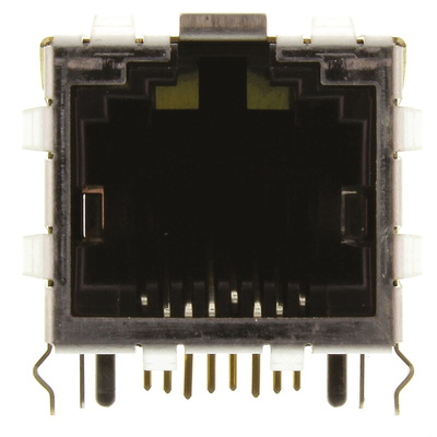 Hirose TM24R Series Female RJ45 Connector, Panel Mount, Through Hole, Cat5, STP Shield