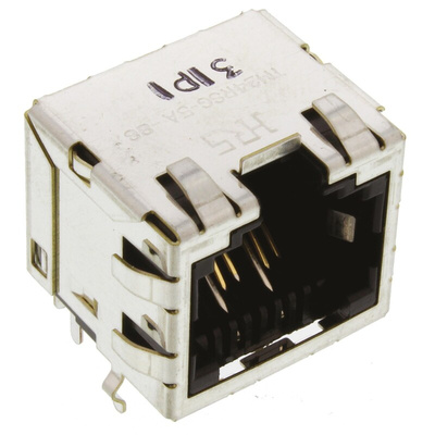 Hirose TM24R Series Female RJ45 Connector, Panel Mount, Through Hole, Cat5, STP Shield