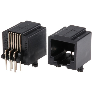 Hirose TM Series Female RJ11 Connector, Through Hole, UTP Shield