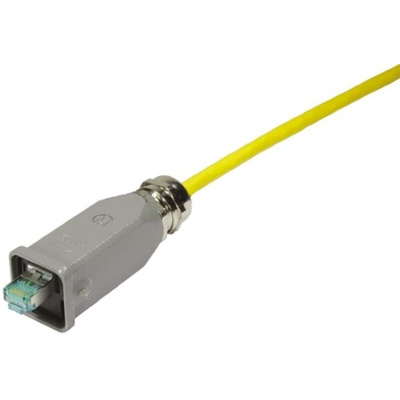 Harting Han 3A RJ45 Series Male RJ45 Connector, Cable Mount, Cat6a, UTP Shield