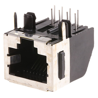 TE Connectivity 5555153 Series Female RJ45 Socket, Through Hole, Cat3