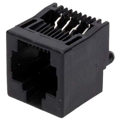 TE Connectivity 5556416 Series Female RJ45 Socket, Through Hole, Cat3