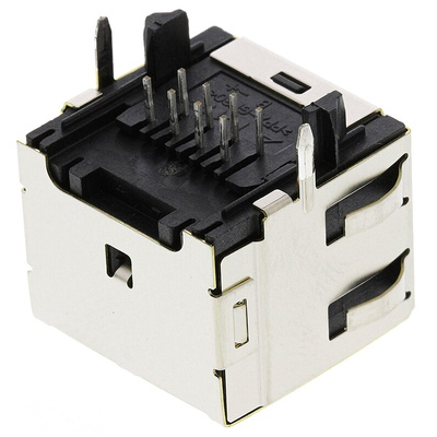 TE Connectivity 1-406541 Series Female RJ45 Socket, Through Hole, Cat5