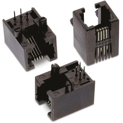 Wurth Elektronik WR-MJ Series Female RJ14 Connector, Through Hole