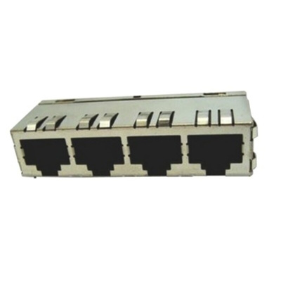 TE Connectivity 5406203 Series Female RJ45 Connector, PCB Mount, Cat5e, STP Shield