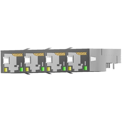 TE Connectivity 1888251 Series Female RJ45 Connector, PCB Mount, Cat5, STP Shield