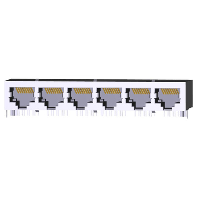 TE Connectivity 5558525 Series Female RJ45 Connector, PCB Mount, Cat5e, STP Shield