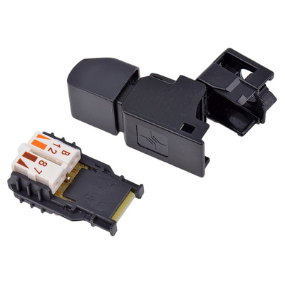 Telegartner UFP8 Series Male RJ45 Connector, Cable Mount, Cat6a