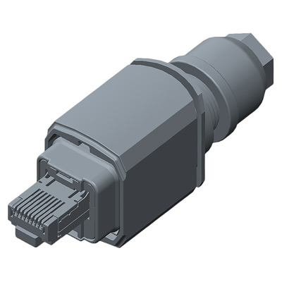 TE Connectivity 215875 Series Male RJ45 Connector, Cable Mount, Cat5e, Shielded, Unshielded Shield