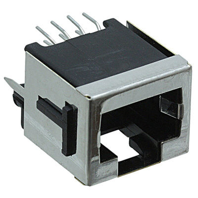 TE Connectivity 100616 Series Female RJ45 Connector, Through Hole, Cat3
