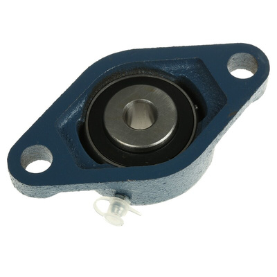 2 Hole Flange Bearing Unit 12mm ID