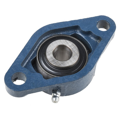 2 Hole Flange Bearing Unit 15mm ID