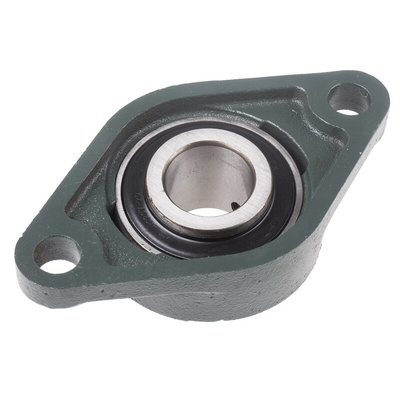 2 Hole Flange Bearing Unit 19mm ID