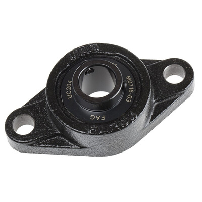 2 Hole Flange Bearing Unit, UCFL204-J7, 20mm ID