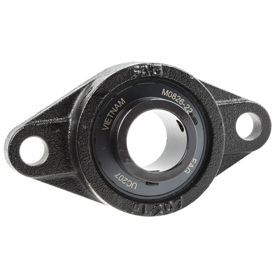 2 Hole Flange Bearing Unit, UCFL207-J7, 35mm ID