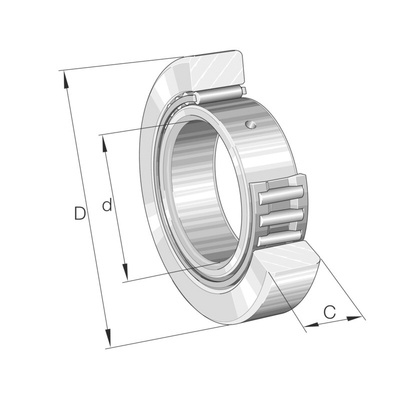 Yoke Type Track Roller Track Roller STO10, 10mm ID, 30mm OD