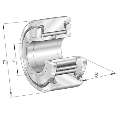 Yoke Type Track Roller Track Roller NATV6-PP-A, 6mm ID, 19mm OD