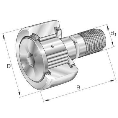 Stud Type Track Roller Track Roller KRV16-PP-A-NMT, 16mm OD