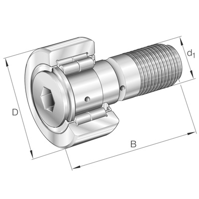 Stud Type Track Roller Track Roller NUKR47-A-NMT, 47mm OD