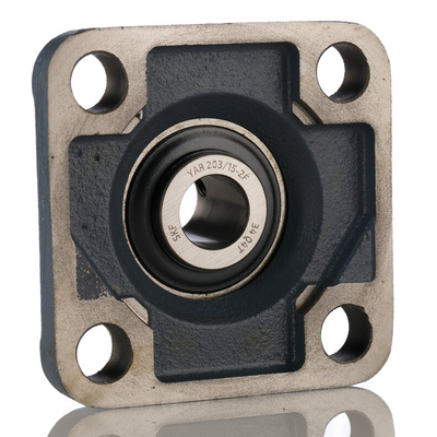 4 Hole Flange Bearing Unit, FY 15 TF, 15mm ID
