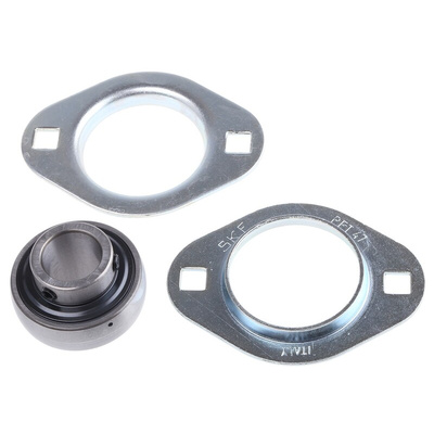 2 Hole Flange Bearing Unit, PFT 20 TF, 20mm ID