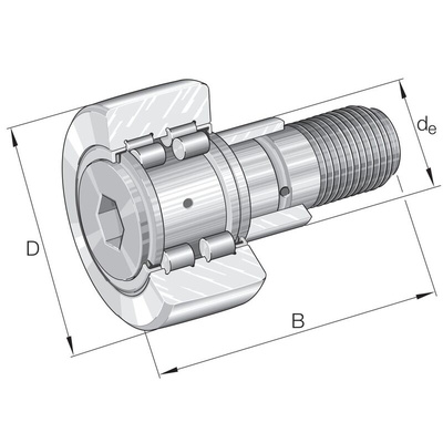 Stud Type Track Roller Track Roller PWKRE62-2RS-XL, 62mm OD
