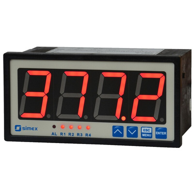 Simex SRP-147 LED Process Meter for 0→10 V, 67mm x 137mm